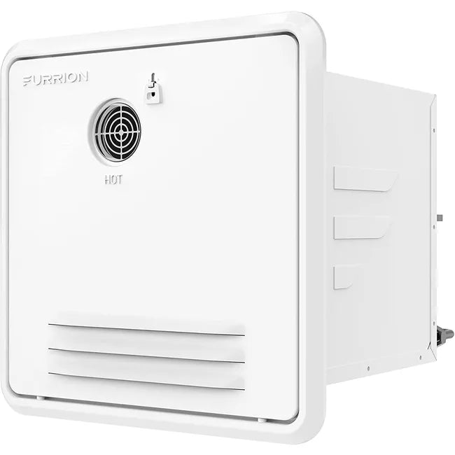 Furrion RV Tankless Gas Water Heater with 16.14" x 16.14" White Door - 2.4 GPM #FWH09A-1-A