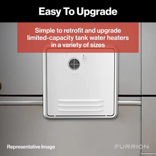 Furrion RV Tankless Gas Water Heater with 16.14" x 16.14" White Door - 2.4 GPM #FWH09A-1-A
