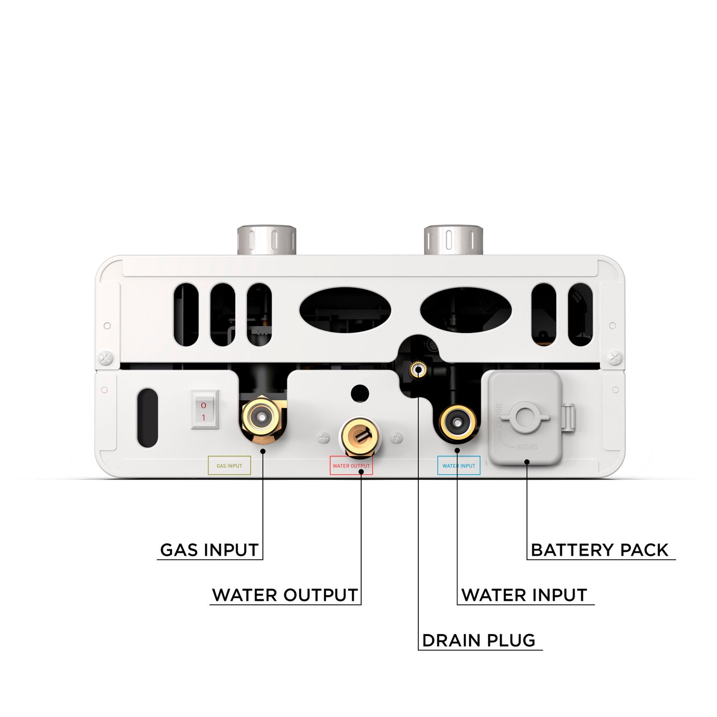 Luxe 1.5 GPM 37.5K BTU Outdoor Portable Tankless Water Heater with LED Display