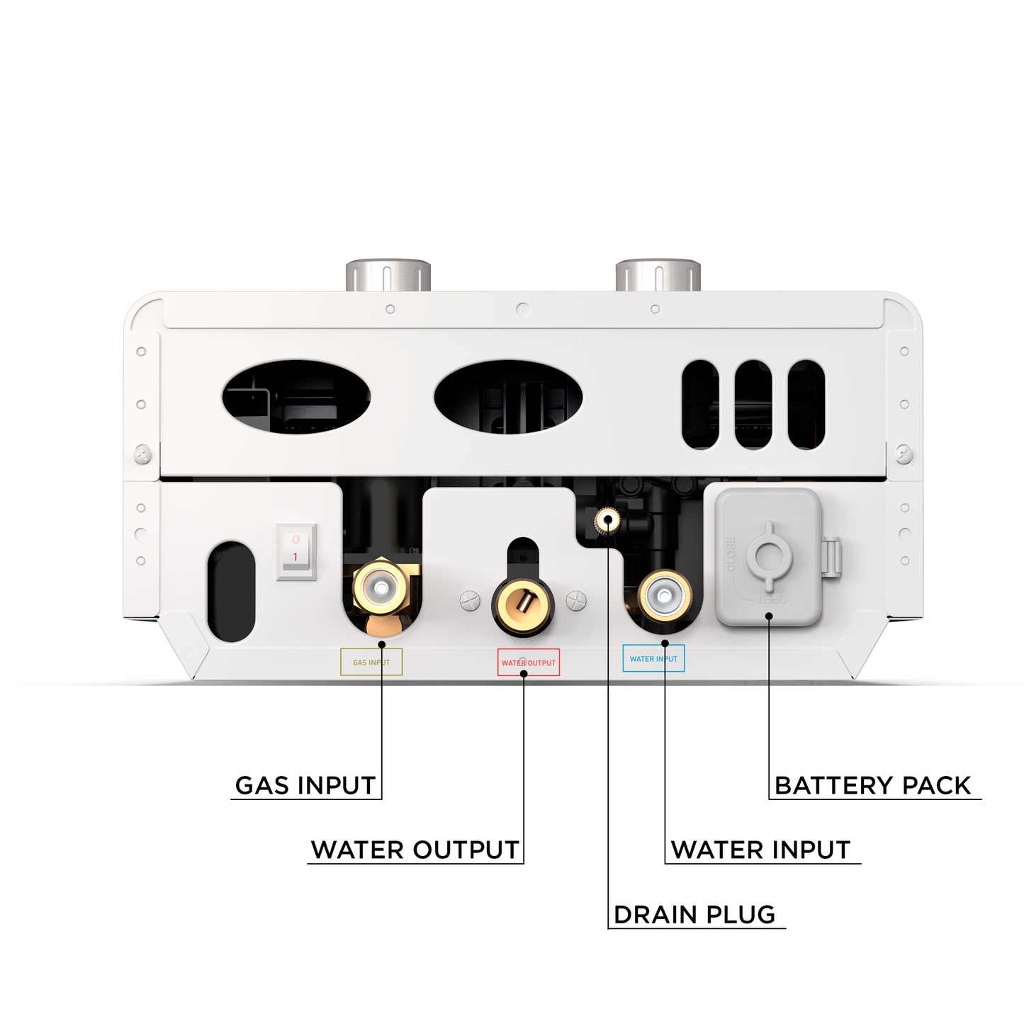 Eccotemp Luxé 1.85 GPM 52K BTU Outdoor Portable Tankless Water Heater with LED Display