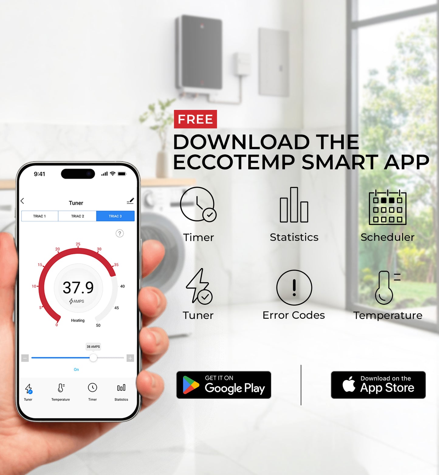 SMARTHOME 27kW Electric Tankless Water Heater