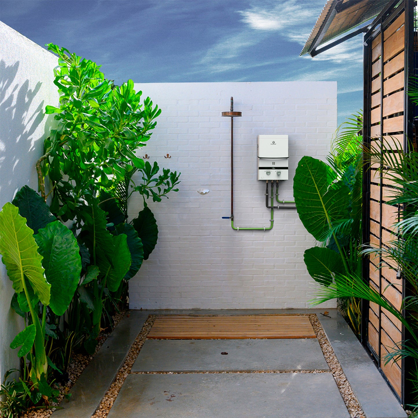 Eccotemp Luxé 1.85 GPM 52K BTU Outdoor Portable Tankless Water Heater with LED Display