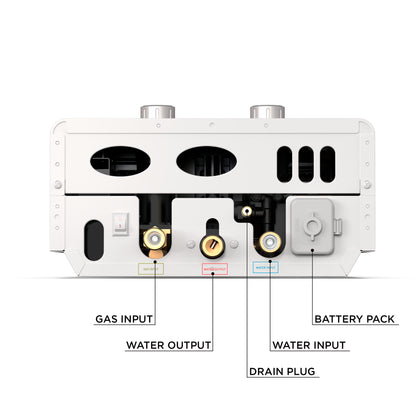 Eccotemp Luxé 1.85 GPM 52K BTU Outdoor Portable Tankless Water Heater with LED Display